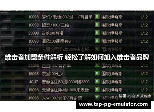 维击者加盟条件解析 轻松了解如何加入维击者品牌 维击者加盟条件解析 轻松了解如何加入维击者品牌